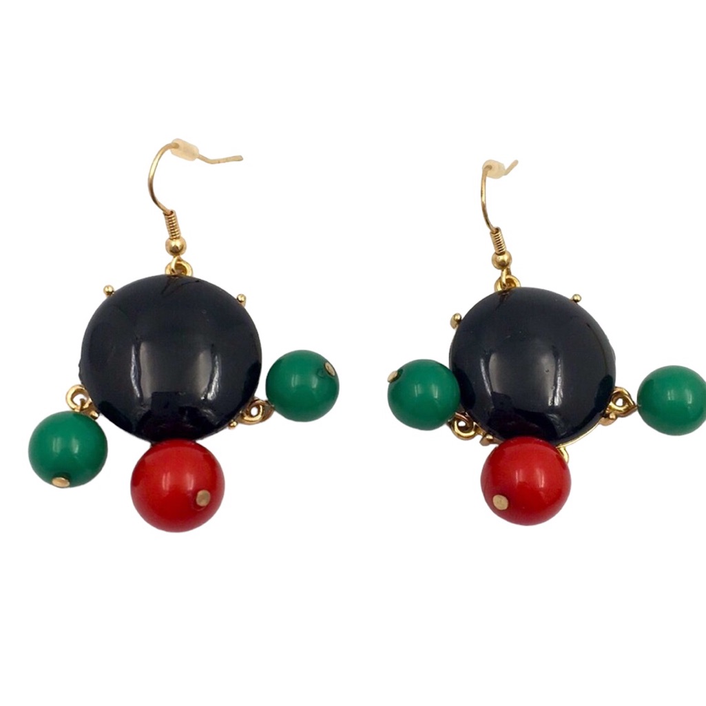 Fabulous Lucite Round Earrings